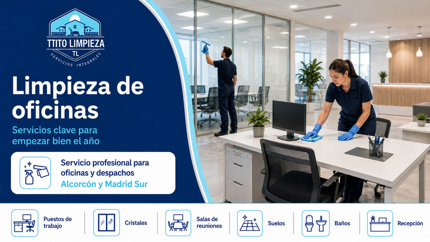 Limpieza de oficinas en Alcorcón para empezar bien el año